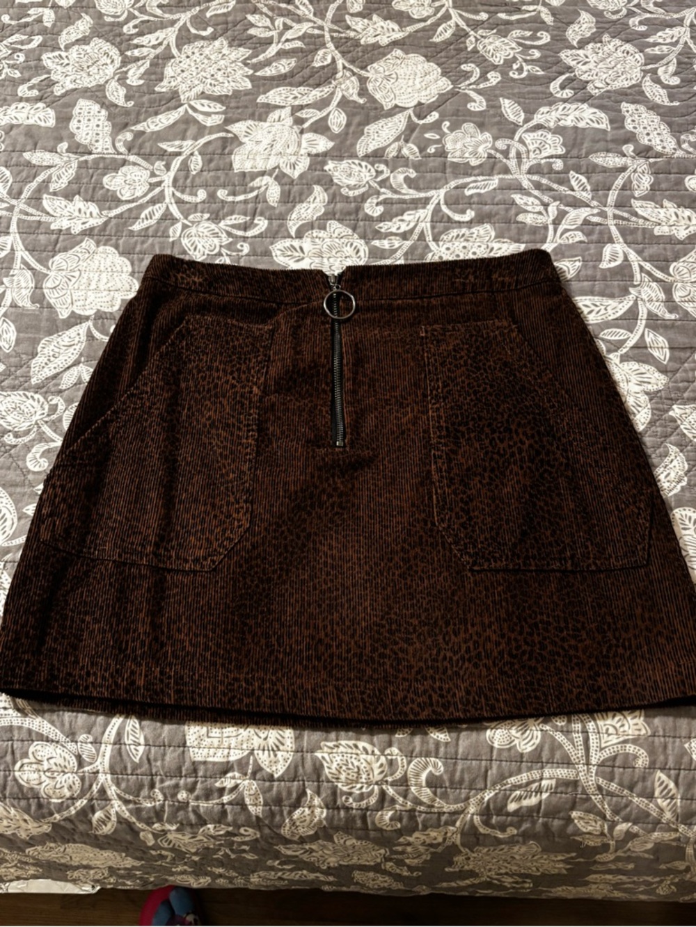 wild fable Brown Textured A-Line Skirt